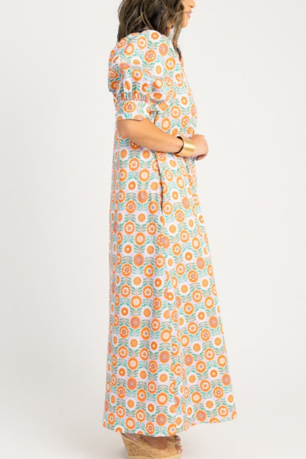 Floral Button Maxi Dress