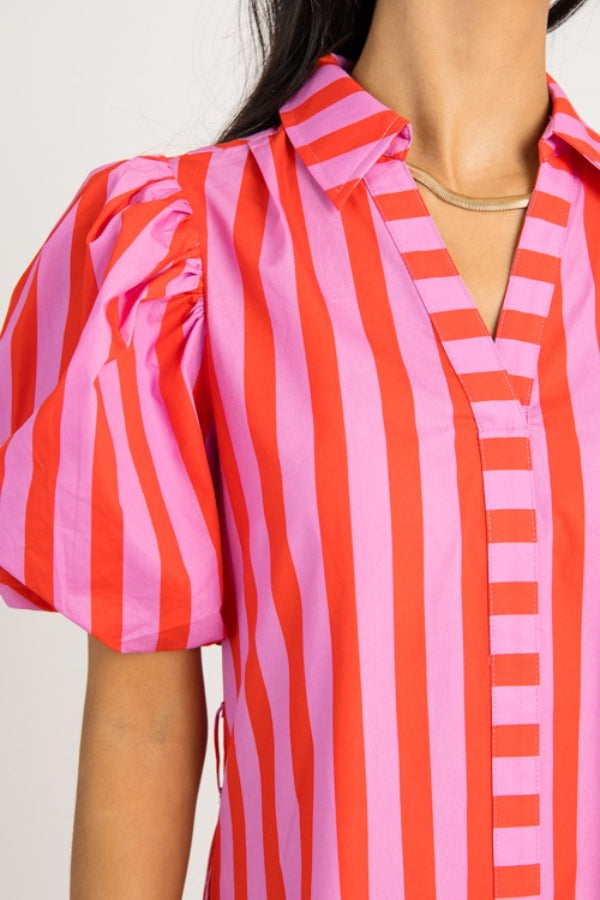 Bold Stripe Midi Dress