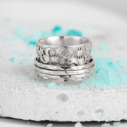 🔥Last Day 49% OFF🎁 Spinner Star Moon Sun Ring🌌