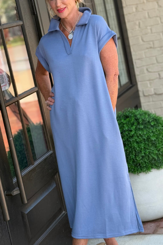 Casual Solid Colors Midi Dress