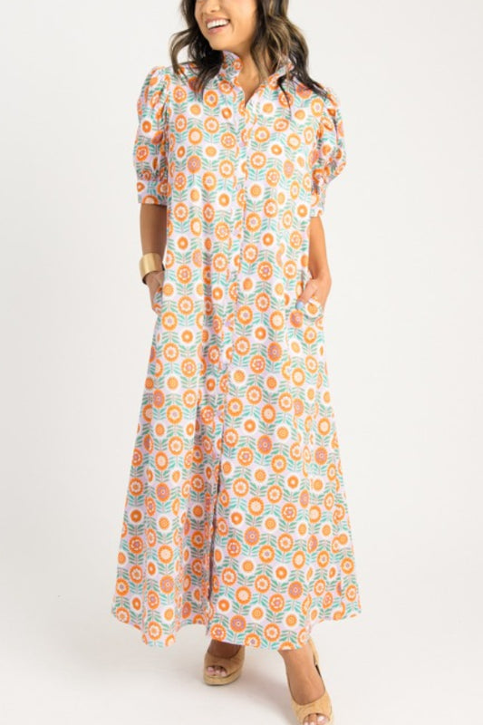 Floral Button Maxi Dress