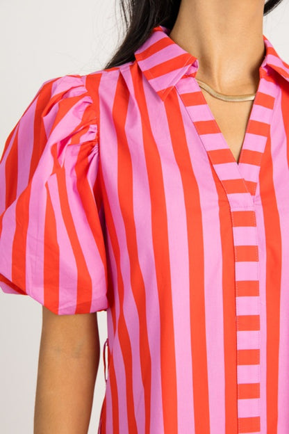 Bold Stripe Midi Dress