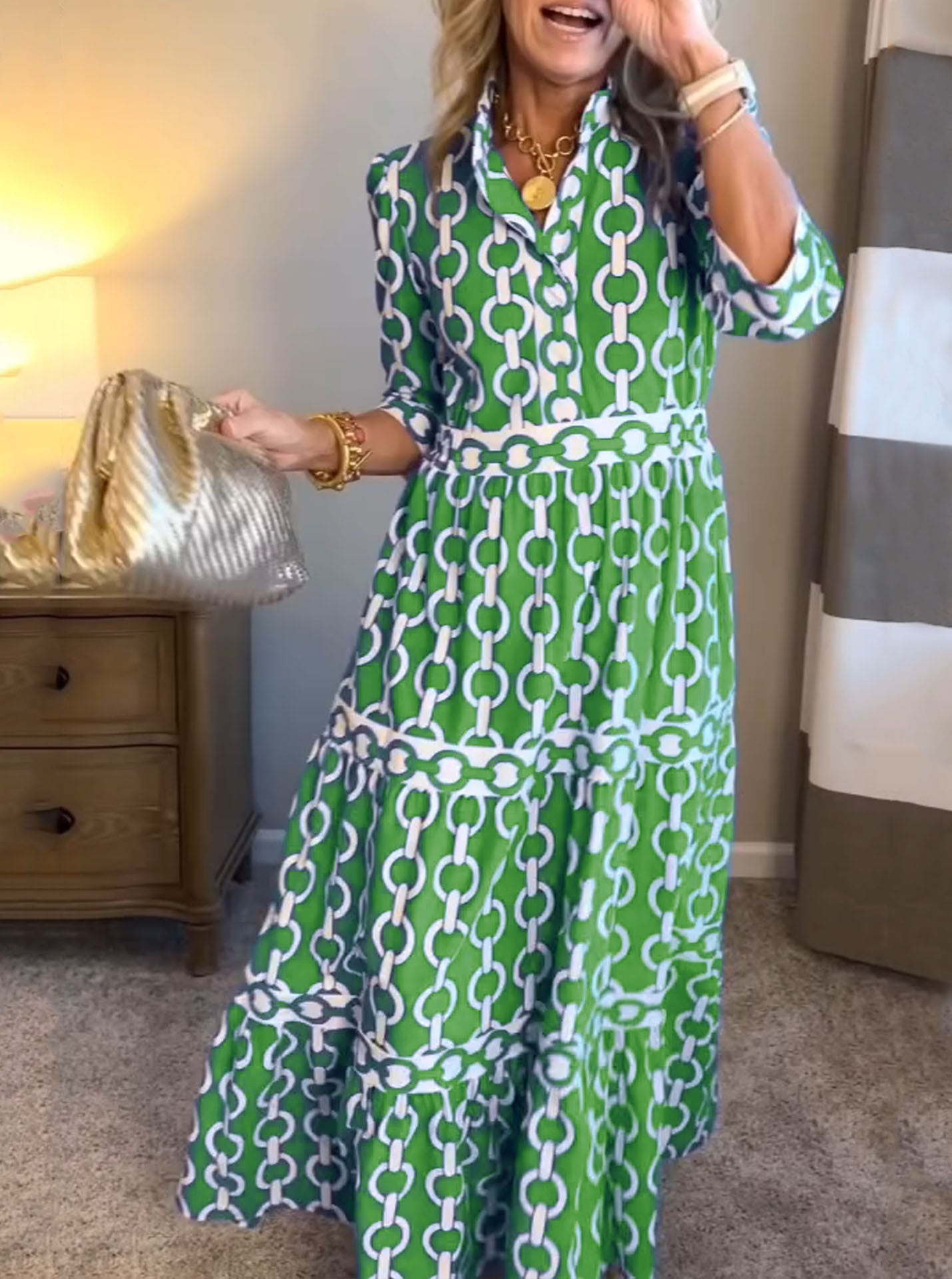 Midi Print Dress